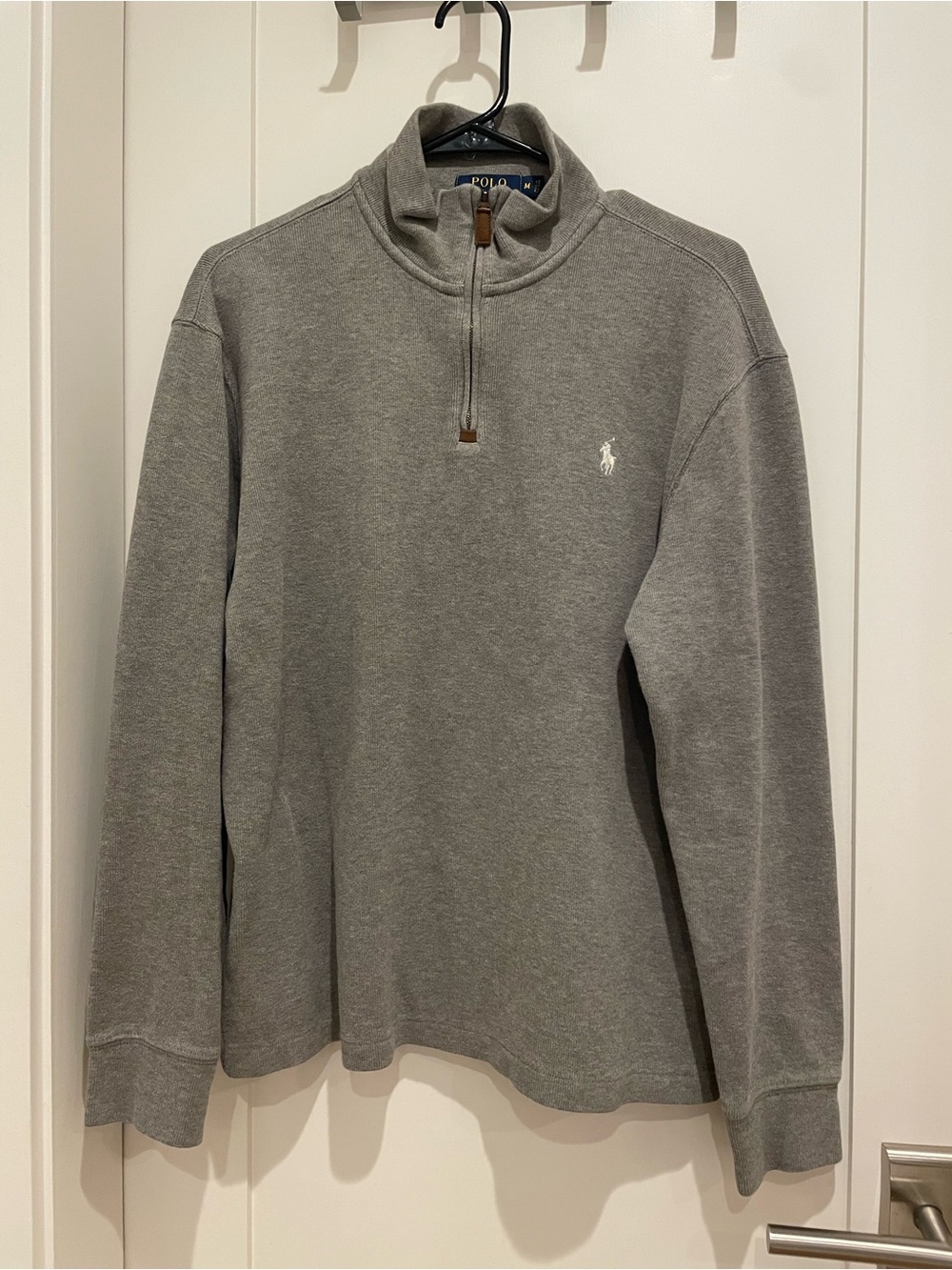 Ralph Lauren Men's Heather Gray Half-Zip Sweater